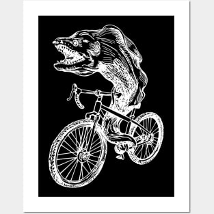 SEEMBO Moray Eel Cycling Bicycle Fish Biking Bicycling Bike Posters and Art